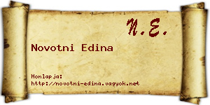 Novotni Edina névjegykártya